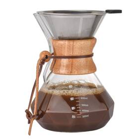 Bruntmor B0bnvf55b4us Pour Over Coffee Maker Dripper - Pot With Double-layer Stainless Steel