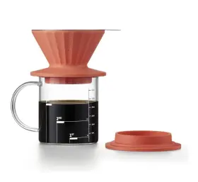 Cd1024 Buydeem Portable Pour Over Coffee Maker Silicone Set W Filter Vivid Orange New