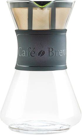 Caf Brew Collection 4335459625 Pour Over Coffee Maker - 40 Oz Borosilicate Glass Pot Bpa-free Dishw