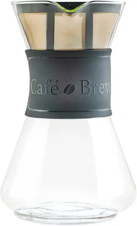 4335459625 Caf Brew Collection Pour Over Coffee Maker - 40 Oz Borosilicate Glass Pot Bpa-free Dishw