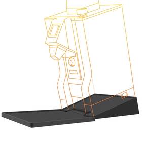 Cafemasy Cmemst-001 Incline Stand With Tray Compatible Eureka Mignon Grinder 7.1x5.4 Black