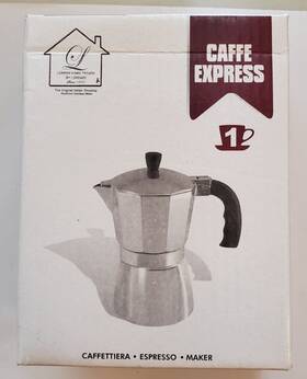 Caffe Express Atb-kg41 Stovetop Aluminum Espresso Maker Mini 1 Cup Brewer Pot Open Box