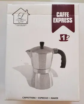 Atb-kg41 Caffe Express Stovetop Aluminum Espresso Maker Mini 1 Cup Brewer Pot Open Box