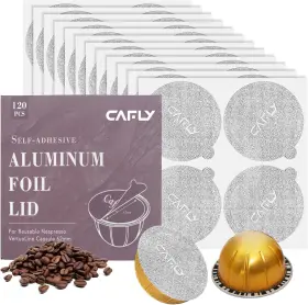 Af001 Cafly Aluminum Foils Lids Seals-reuse Capsules Coffee Pods 120pcs 62mm Compatible