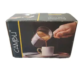 Bor590 Cambu Borosilicate Glass Turkish Coffee Pot With Cup New Old Stock