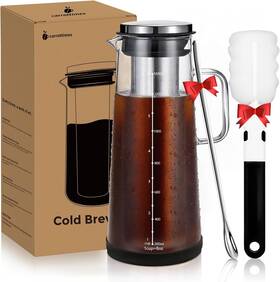 Carrottimes Cbm-gxf-48oz Cold Brew Coffee Maker 1.4l/48oz With Handle And Extended Filter