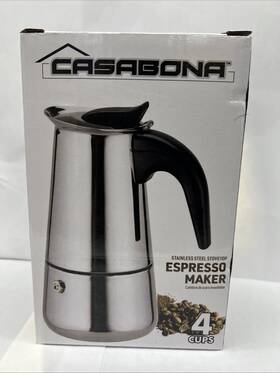 Casabona 847889075220 Espresso Maker 4 Cup