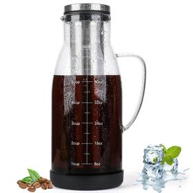 Chdexu 751491155273 Airtight Cold Brew Coffee Maker Pitcher 51oz Glass Iced Pitcher