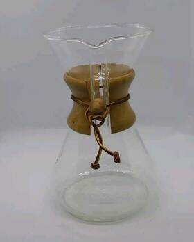 Chemex Cm-10a Vintage Coffee Maker Carafe Wavy Glass- 9 Inch - Pour Over Drip