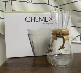 Cm-1c Chemex Pour Over Glass Coffeemaker Classic Series 3 Cup Plus Box Of 100 Filters
