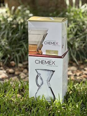 Chemex Cm-8gh 8-cup Pour-over Filter Drip Glass Coffeemaker With Fc-100 Filters