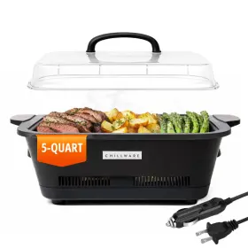 B0cws68393 Chillware Electric Food Warmer Cooler 5 Quart Portable Mini Crock Pot Slow Cooker