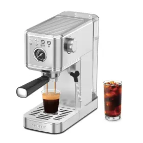 5010 Chulux Elite Espresso Machine 20 Bar Compact Medium Sterling Silver