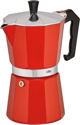 Cilio C321319 Classico Stovetop Espresso Maker 15 Ounce Red
