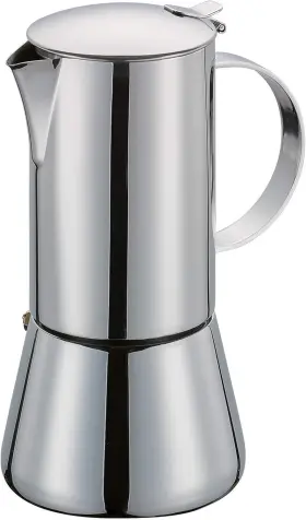 C342048 Cilio Aida Stainless Steel Stovetop Espresso Maker Polished 2 Cup