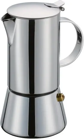 Ci342048 Cilio Aida Stainless Steel Stovetop Espresso Maker Polish 4 Cup Silver Ci342048 Cilio Aida Stainless Steel Stovetop Espresso Maker Polish 4 Cup Silver