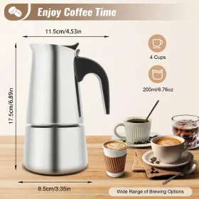 Yq-105 Cncest 500w 110v Manual Coffee Machine Maker Pot Stovetop Espresso