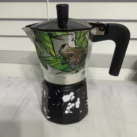 009-80307 Cocina Criolla 6 Cups Aluminum Coffee Maker Artisan Series Greco By Joshua Monte