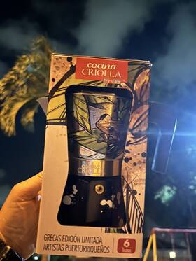 Cocina Criolla 088491002147 Puerto Rican Artists Edition Espresso Maker Aluminum Stovetop 6 Cup Coffee