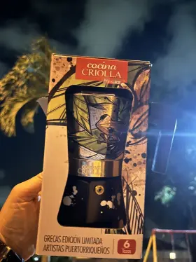Cocina Criolla 088491002147 Puerto Rican Artists Edition Espresso Maker Aluminum Stovetop 6 Cup Coffee