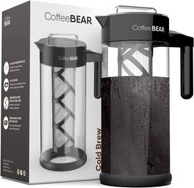 Coffee Bear 744759253828 Cold Brew Maker And Iced Tea Brewer Large 1.3l 44oz Boro