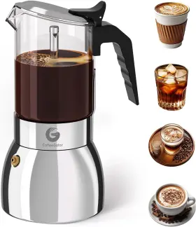 Coffee Gator 711181501674 9 Cup Moka Pot 15oz Stovetop Espresso Maker For Italian Tr Coffee Gator 711181501674 9 Cup Moka Pot 15oz Stovetop Espresso Maker For Italian Tr