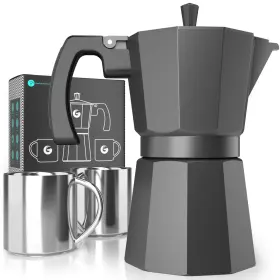 B07dw1j5bv Coffee Gator Moka Pot - 6 Cup 12oz Stovetop Espresso Maker Classic Italian An