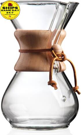 Coffee Maker 705353815997 Pour-over Glass Coffeemaker - Classic Series 6-cup Exclusive Packaging