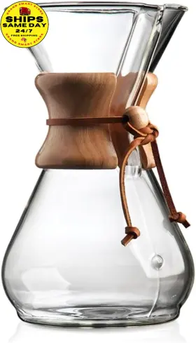 Coffee Maker 744759199164 Pour-over Glass Coffeemaker - Classic Series 8-cup Exclusive Packaging