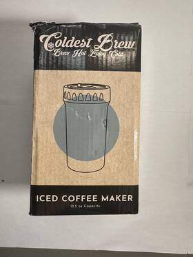 Coldbrew 651536870058 Coldest Brew Iced Coffee Maker Mug Hot Enjoy Cold Brand New