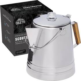 Coletti 649985441080 Scoutmaster Coffee Percolator Camping The 24 Cup Stainless Steel