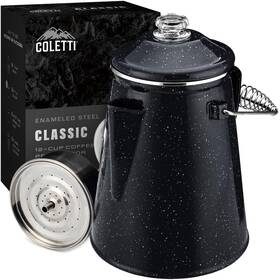 Coletti 850044612123 Classic Percolator Coffee Pot The Most Nostalgic 12 Cup Black