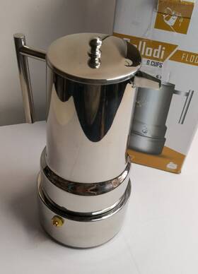 Collodi 197644257553 Floors Stainless Steel Stovetop Espresso Coffee Maker 6cups Pot