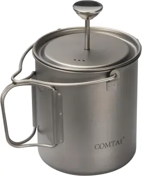 Ctcp-001 Comtai Titanium French Press Pot 750ml/25 Fl Oz Coffee Maker Camping With