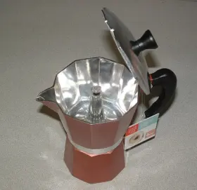 Cook Prep Eat 758891844646 Stovetop 6 Cup Espresso Coffee Maker Moka Pot Rose Gold