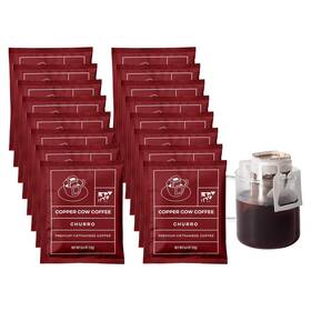 Copper Cow Coffee 744110496604 Premium Pour Over Single-serve Vietnamese Churro Dark Roas