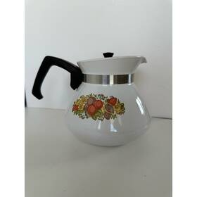 Corningware P-104 Vintage Coffee Tea Pot Spice Of Life 6 Cup With Lid