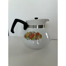 P-104 Corningware Vintage Coffee Tea Pot Spice Of Life 6 Cup With Lid