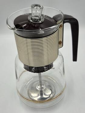 Cory Dgpl-3a Vintage Glass Stovetop Percolator Coffee Pot 8 Cup Clear Metallic