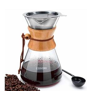 Cosori Rnqb0821dtmgt Pour Over Coffee Maker 8 Cup Glass Pot And Brewer - Freeship