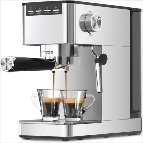 Cowsar 445015229276 2-cup Stainless Steel Silver Espresso Coffee Maker With Space Saving Design