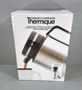 5501 Crown Corning Thermique 1 Litre Thermal Drip Coffee System Stainless/black 5501 Crown Corning Thermique 1 Litre Thermal Drip Coffee System Stainless/black