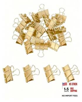 Cuarusuika 723496797376 Large Binder Clips 1.25 Inch 24 Pieces For Office And Home 24pcs Gold