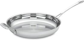 Cuisinart 086279027320 422-30h Contour Stainless 12-inch Open Skillet With Helper Handle