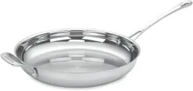 422-30h Cuisinart 086279027320 Contour Stainless 12-inch Open Skillet With Helper Handle