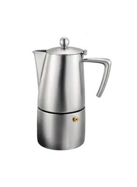 Cuisinox 690342113553 Milano Stainless Steel Moka Pot Espresso Coffee Maker 6-cup Satin