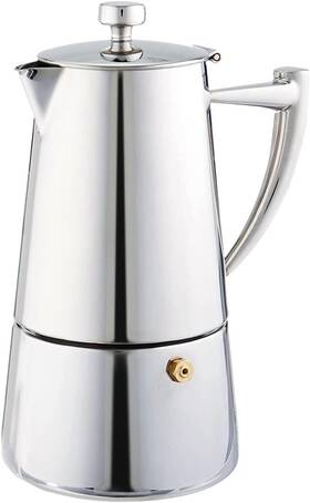 Cuisinox Cof-10r Roma 10-cup Stainless Steel Stovetop Moka Espresso Maker