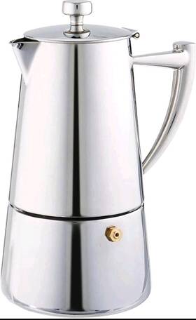 Cuisinox Cof-4rs Roma 4-cup Stainless Steel Stovetop Moka Espresso Maker