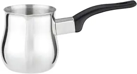 Tur-15 Cuisinox Stainless Steel Cezve Turkish Coffee Pot With Black Handle 13 Oz