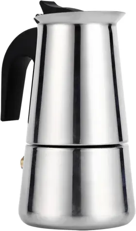 Cyrank 744759075253 Coffee Pot 100ml/200ml/300ml/450ml Stainless Steel Moka Italian